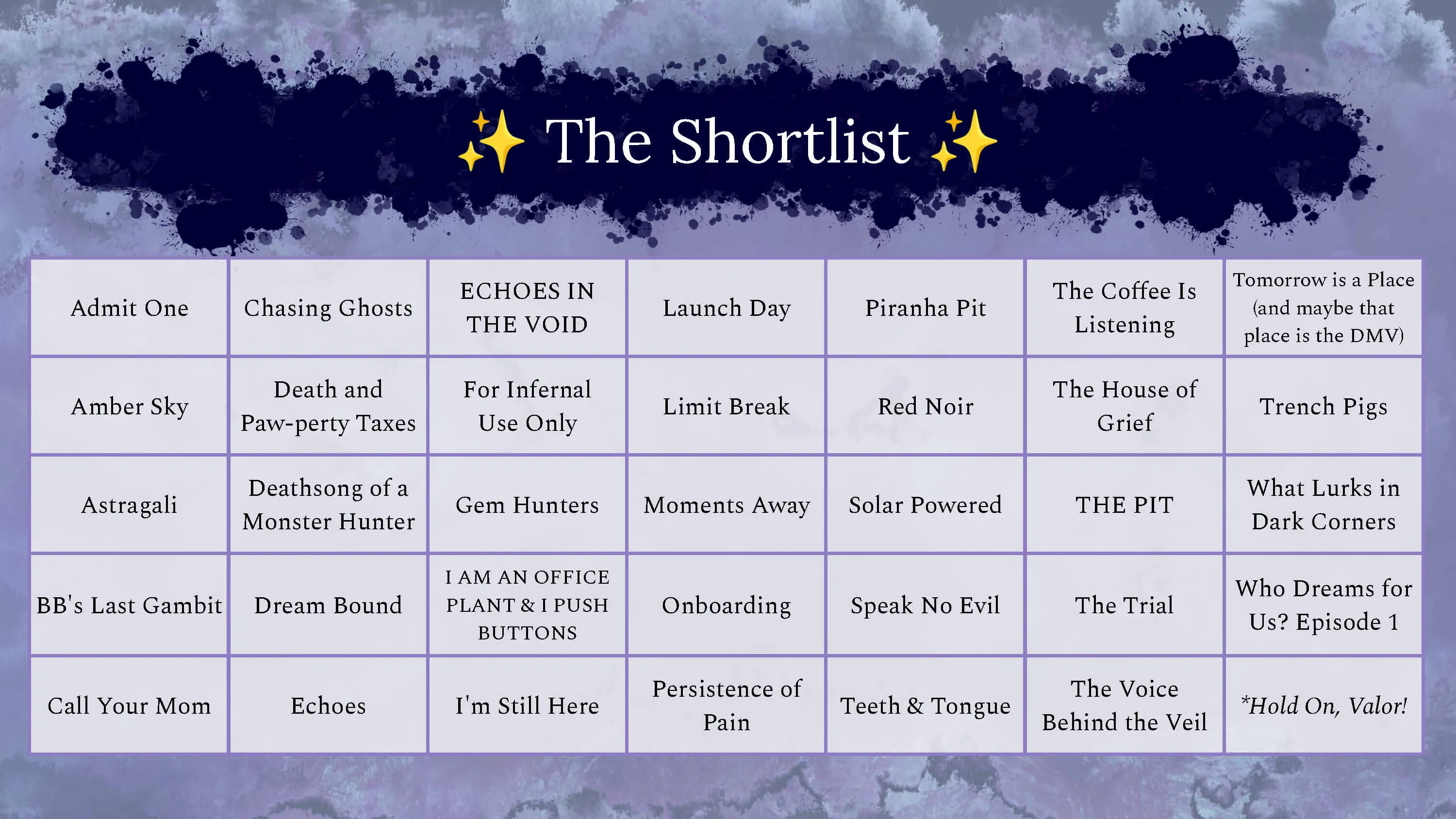 Shortlist